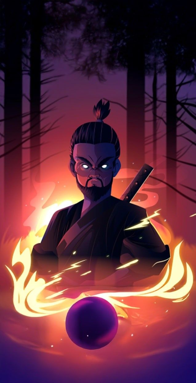 Game Character Design and Illustration | Arena Multimedia Stylized warrior character using fire magic in a dark forest illustration