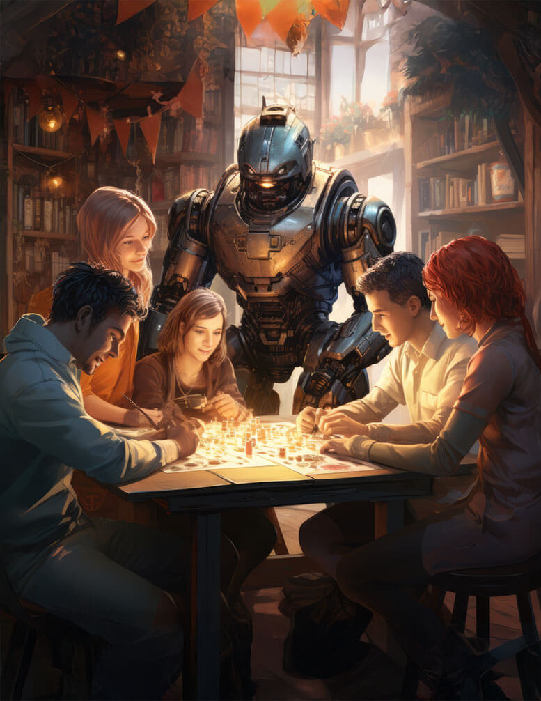 Advance Program in Game Art & Design with Specialization | Arena Multimedia Digital illustration of learners drawing game design concepts in a studio setting